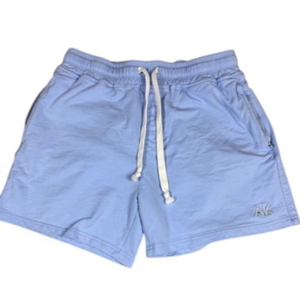 Arjen Kroos Shorts Mens S Light Blue Cotton Lounge Gym Drawstring AK Logo‎